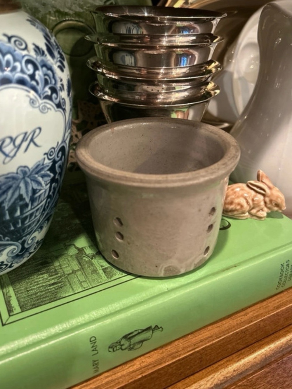 Vintage French Ironstone Faisselle Cheese Strainer